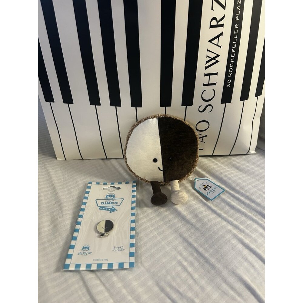 Jellycat Nibblechip Cookie - New York Diner - Authentic With Pin Included